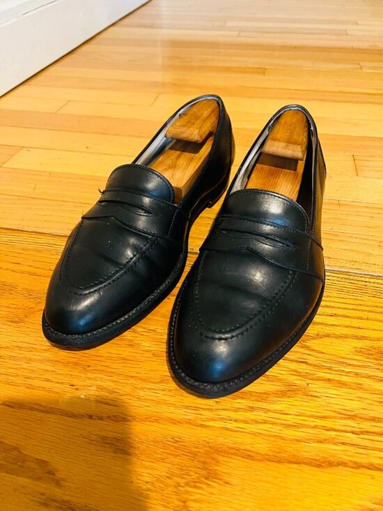 Alden Model 681 Full Strap Loafers in Black Calfskin Men Size US 9.5 D main image 7